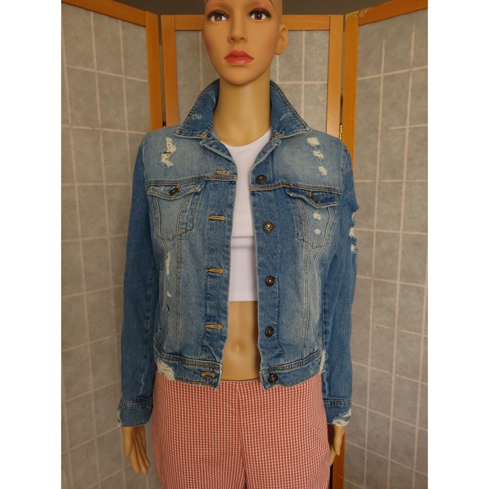 Small Sneek Peek Distressed Jean Jacket